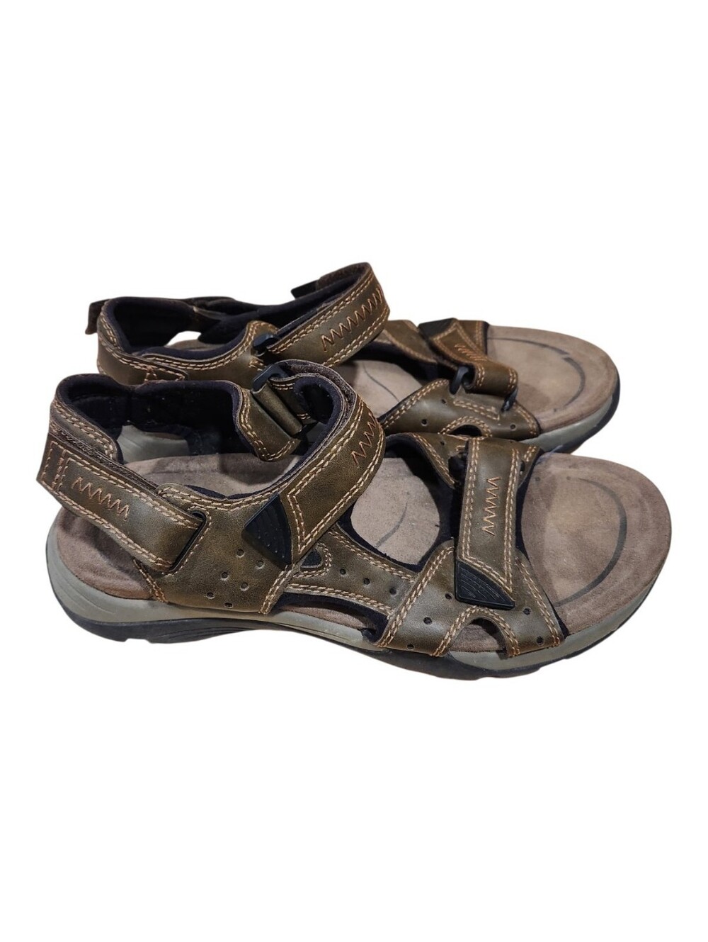 Earth Spirit Robert 2 Mens Sandals Size 11 Brown Gelron Cushion Sport Hiking EUC